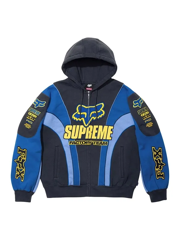 Supreme Fox Racing Zip Up Hoodie