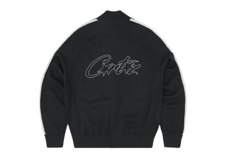  Knit Zip Up Fleece Black-OSI