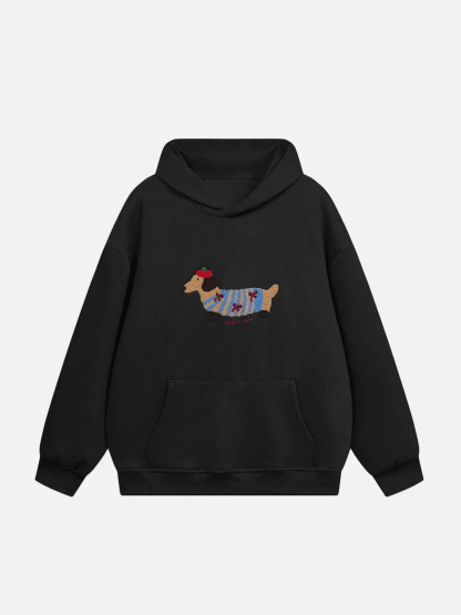 Dachshire Cozy Knit Hoodie-OSI