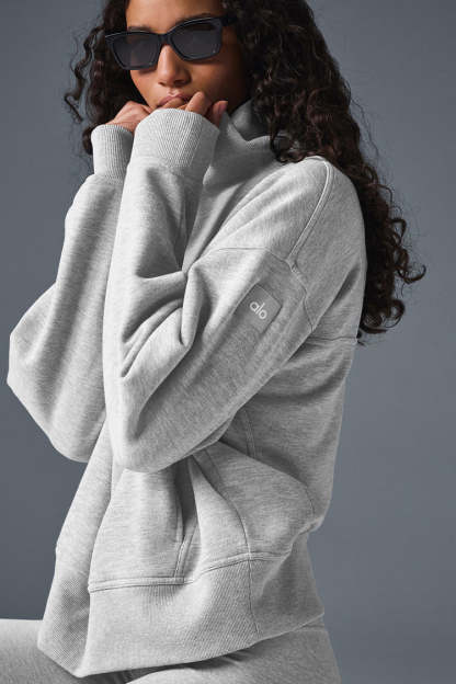 Hazy sweater with stand-up collar-OSI