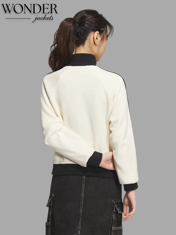 Chinese New Year Retro Remix Corduroy Track Jacket-OSI