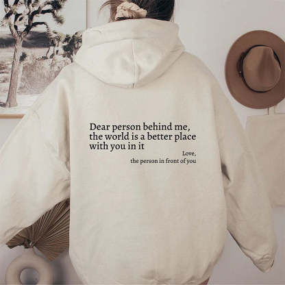 Dear Person Behind Me (You are enough) Hoodie-OSI