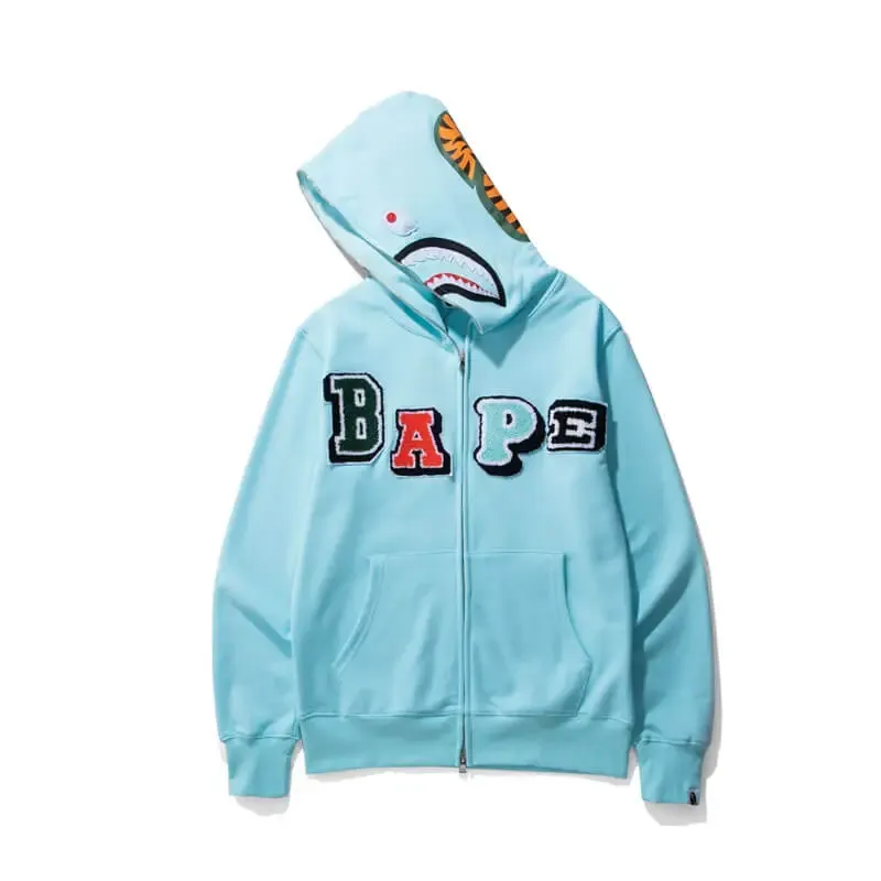 A Bathing Ape Letters  Shark Hoodie-OSI