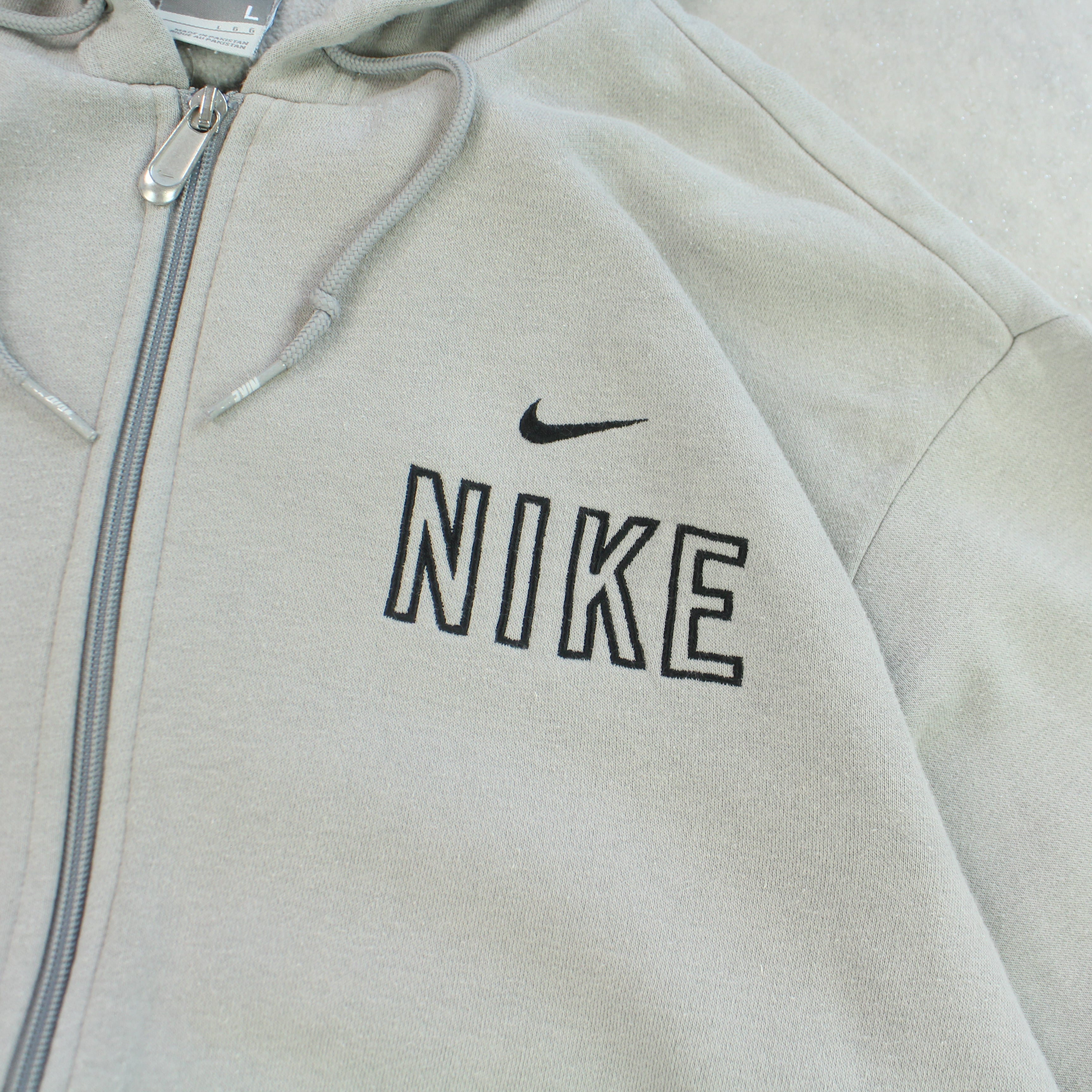 SUPER RARE 2000s  Zip Hoodie Grey-OSI