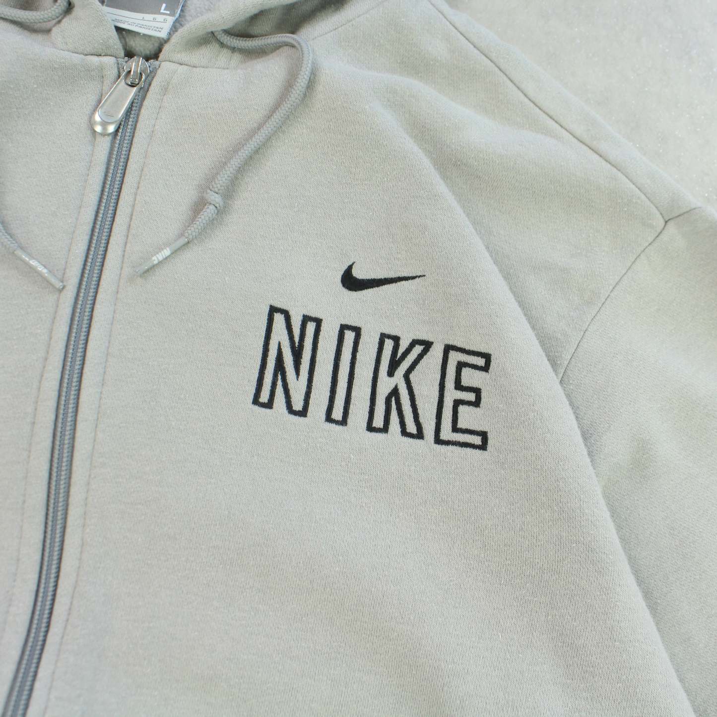 SUPER RARE 2000s  Zip Hoodie Grey-OSI