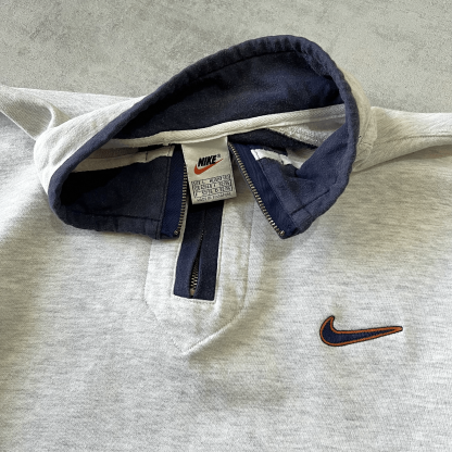 1990s 1/4 zip heavyweight embroidered sweatshirt-OSI