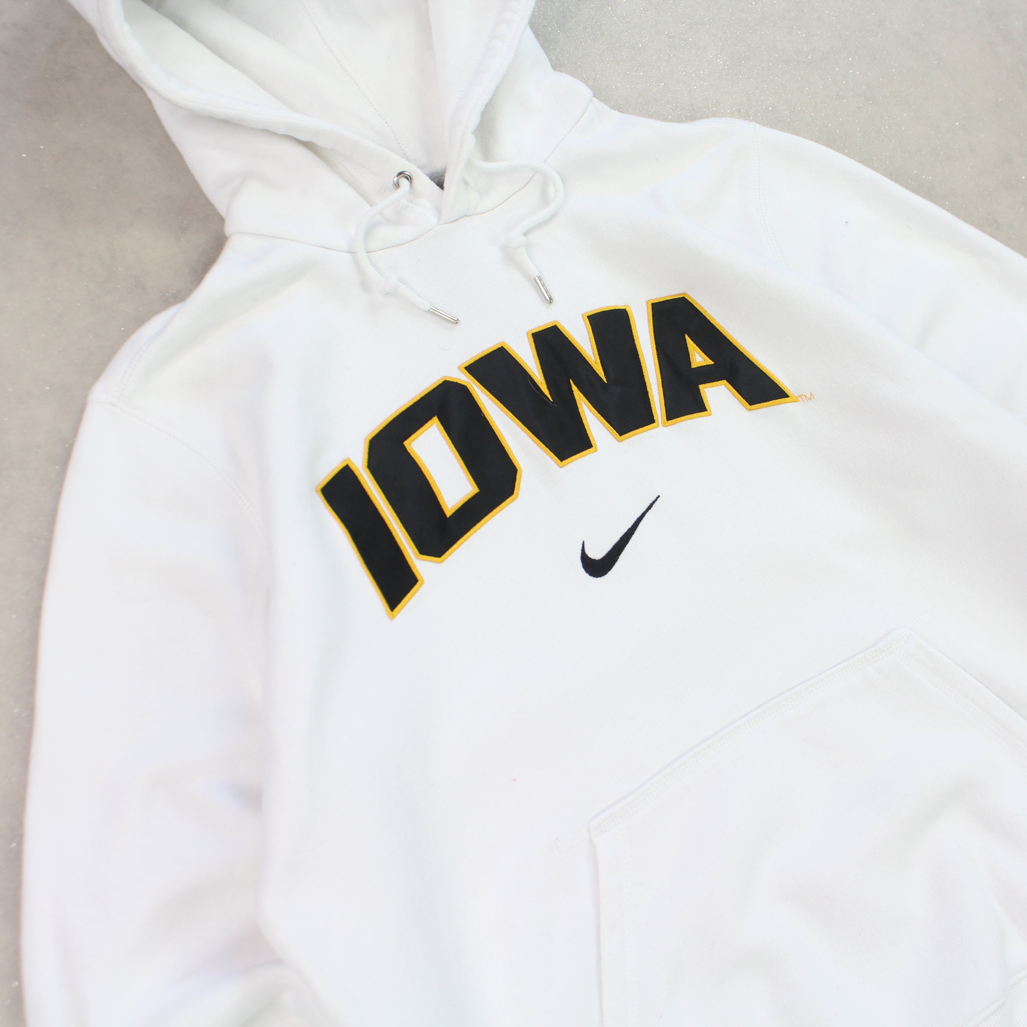 RARE 2000s  ‘Iowa’ Hoodie White-OSI