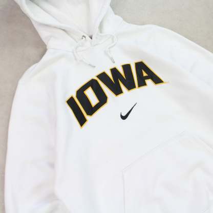 RARE 2000s  ‘Iowa’ Hoodie White-OSI