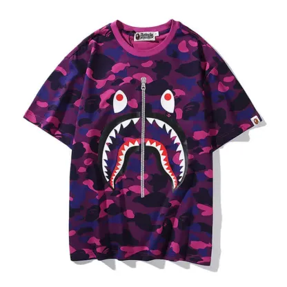 Zipper Camo  Shark Shirt-OSI