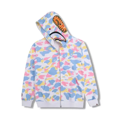  Color Camo Tiger Shark Wide Hoodie-OSI