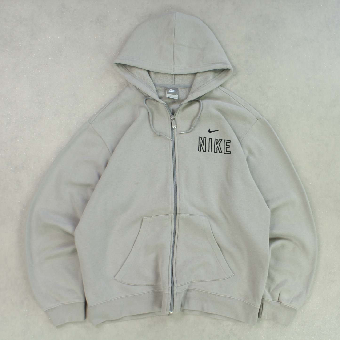 SUPER RARE 2000s  Zip Hoodie Grey-OSI