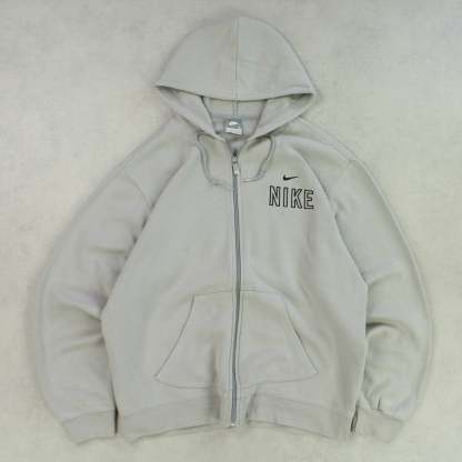 SUPER RARE 2000s  Zip Hoodie Grey-OSI
