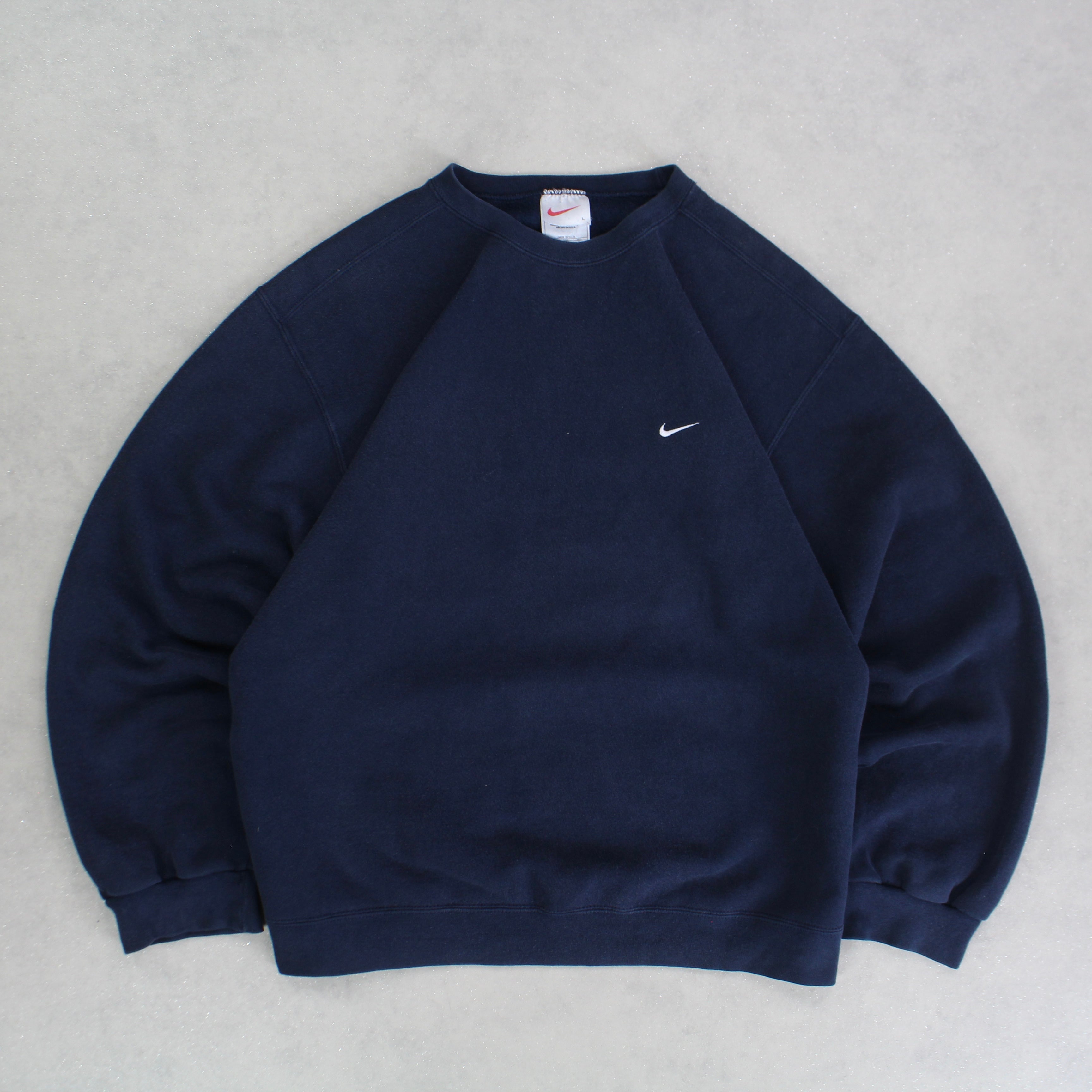 RARE 1990s Heavyweight  Sweatshirt Navy-OSI