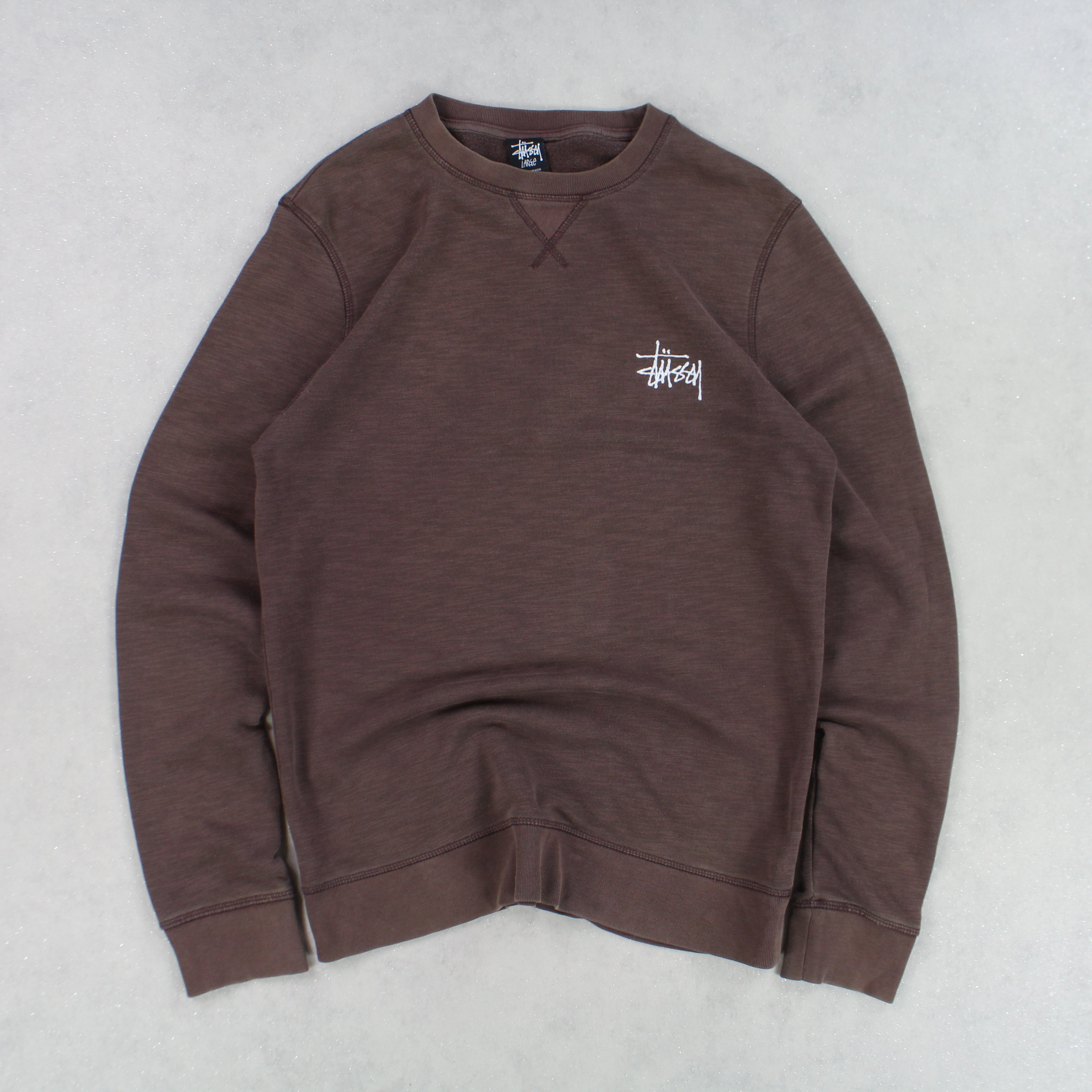 SUPER RARE 2000s Stüssy Sweatshirt Brown-OSI