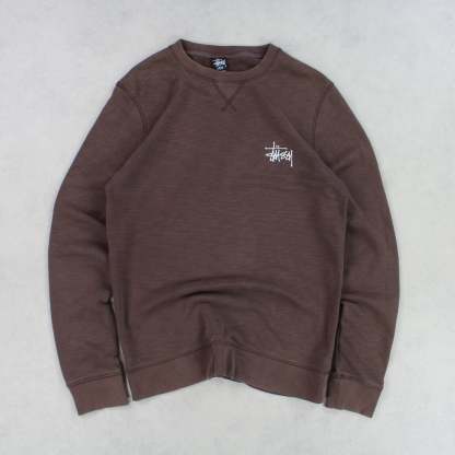 SUPER RARE 2000s Stüssy Sweatshirt Brown-OSI