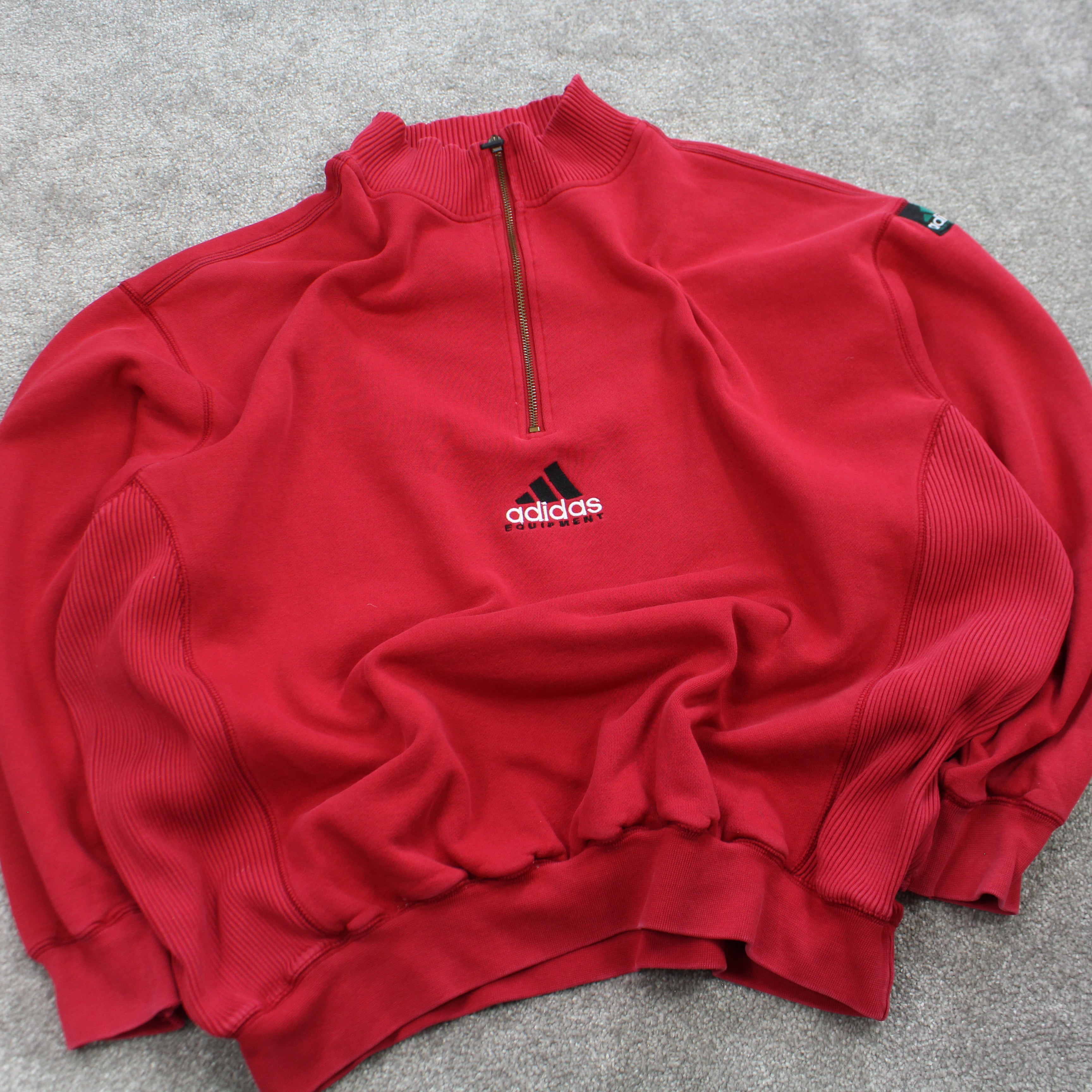 RARE EQT 1/4 Zip Sweatshirt Red-OSI