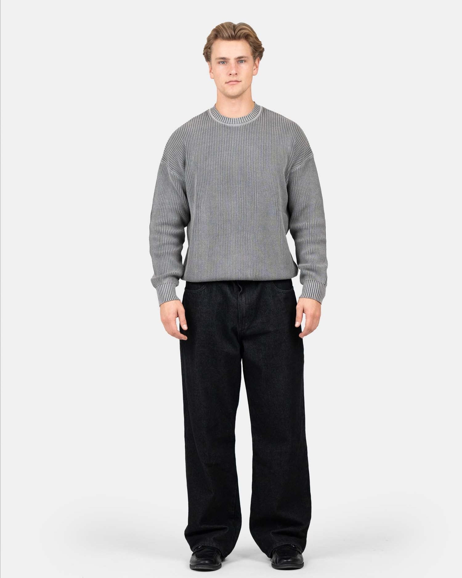 Baggy Denim Jeans Black-OSI