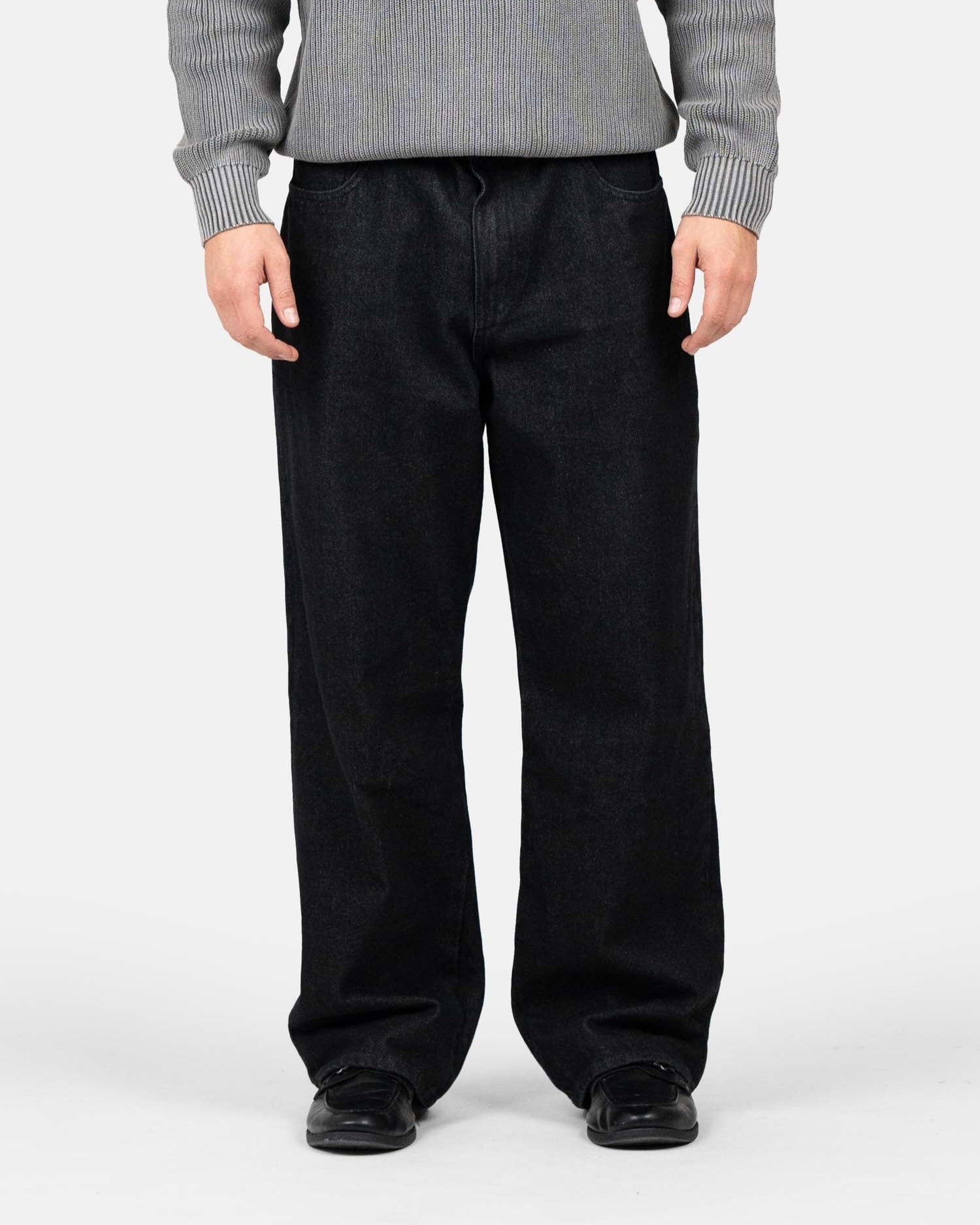 Baggy Denim Jeans Black-OSI