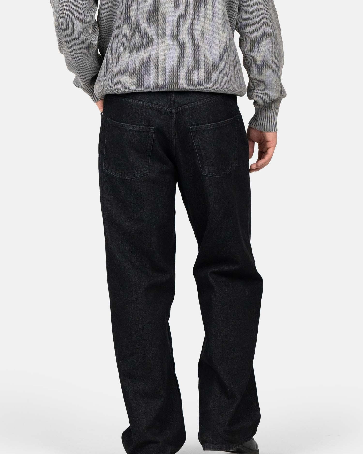 Baggy Denim Jeans Black-OSI