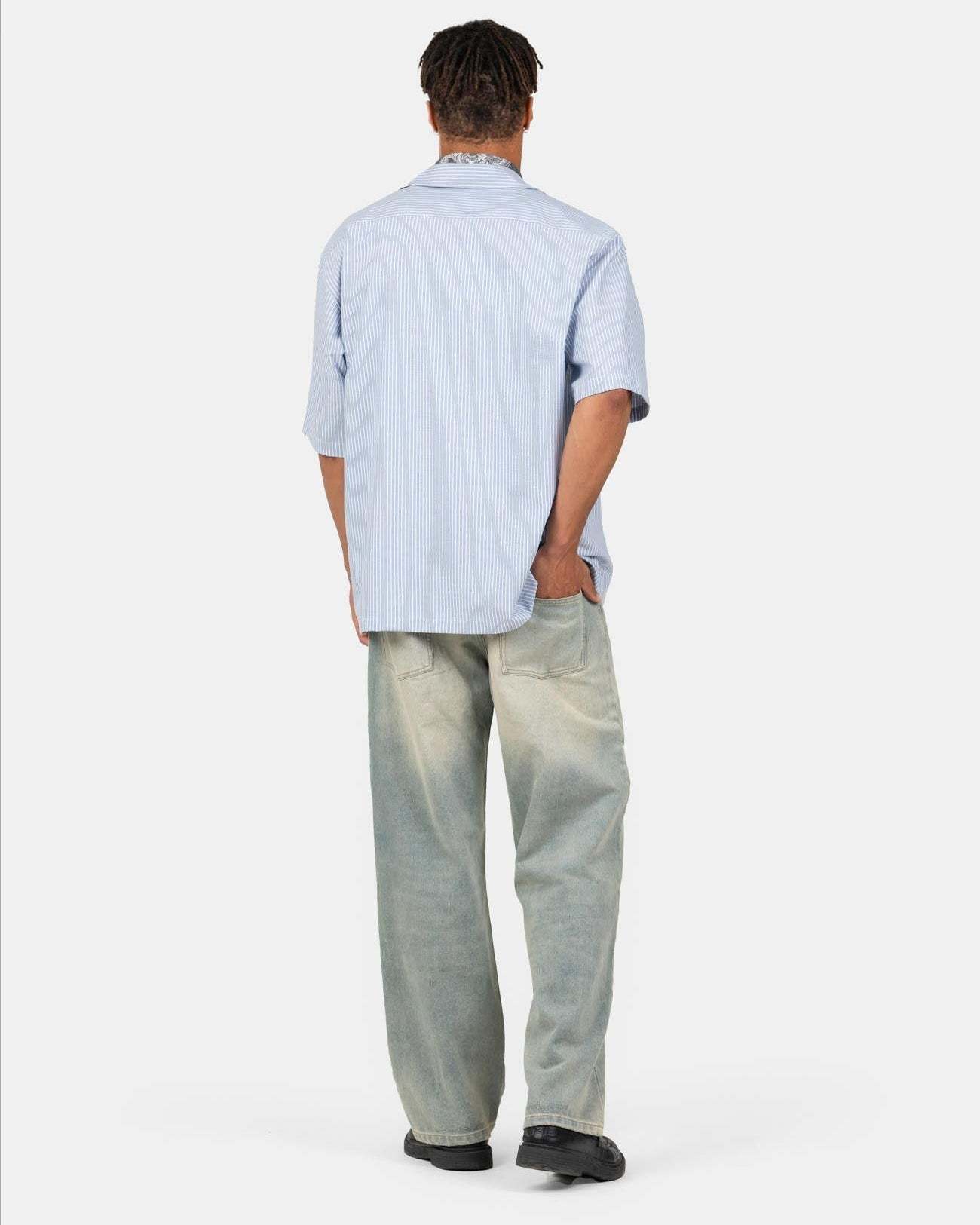 Baggy Denim Jeans Light Blue Vintage Wash-OSI