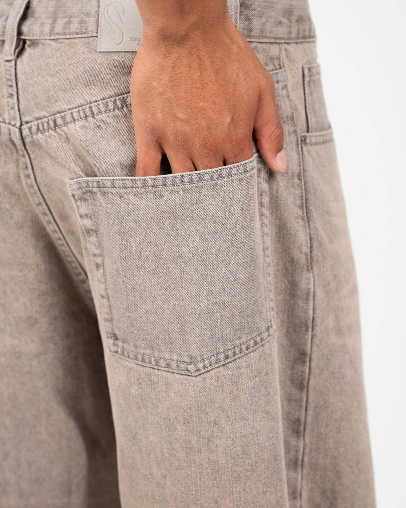 Baggy Denim Jeans Rose Vintage Wash-OSI