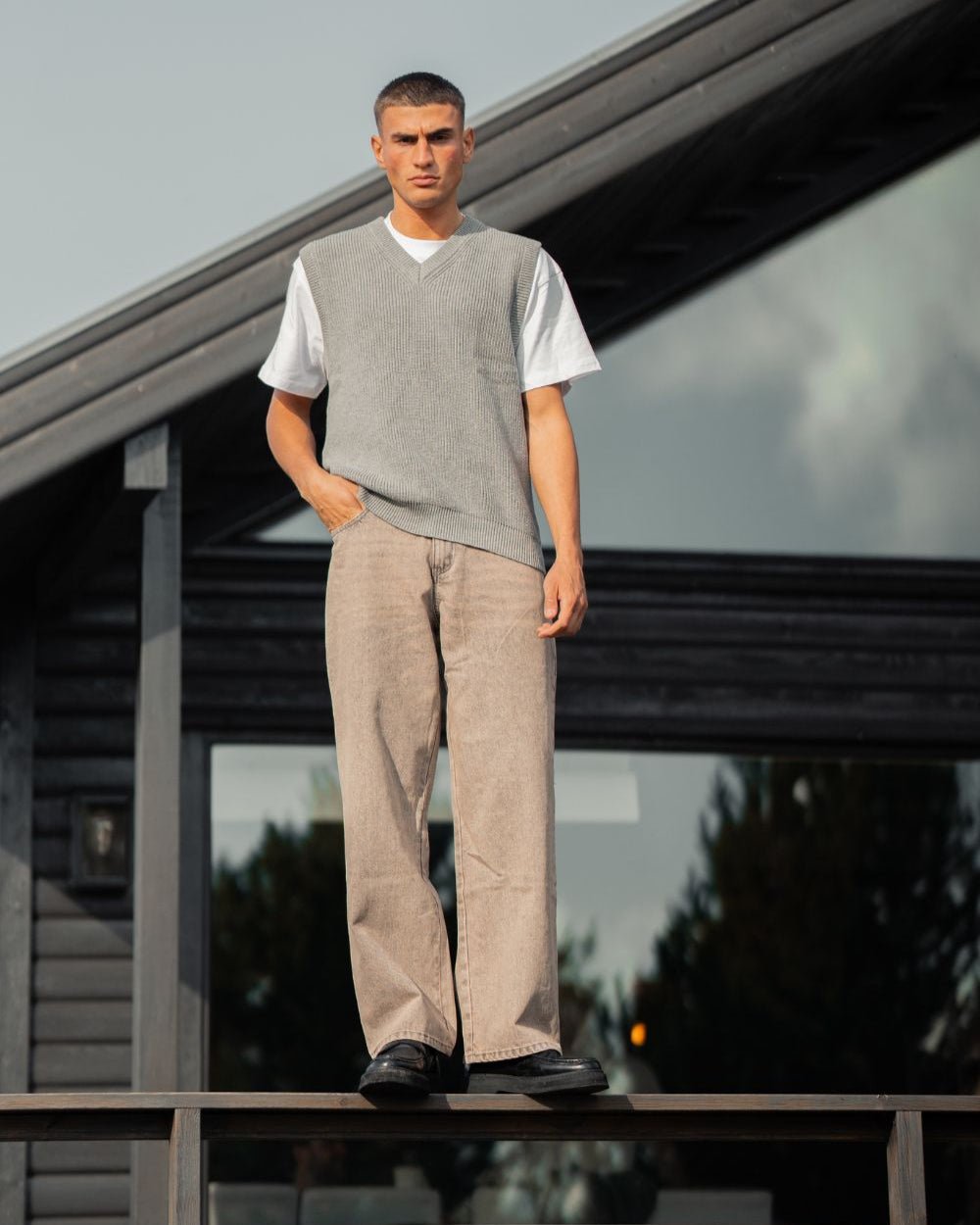 Baggy Denim Jeans Rose Vintage Wash-OSI