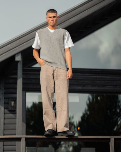 Baggy Denim Jeans Rose Vintage Wash-OSI