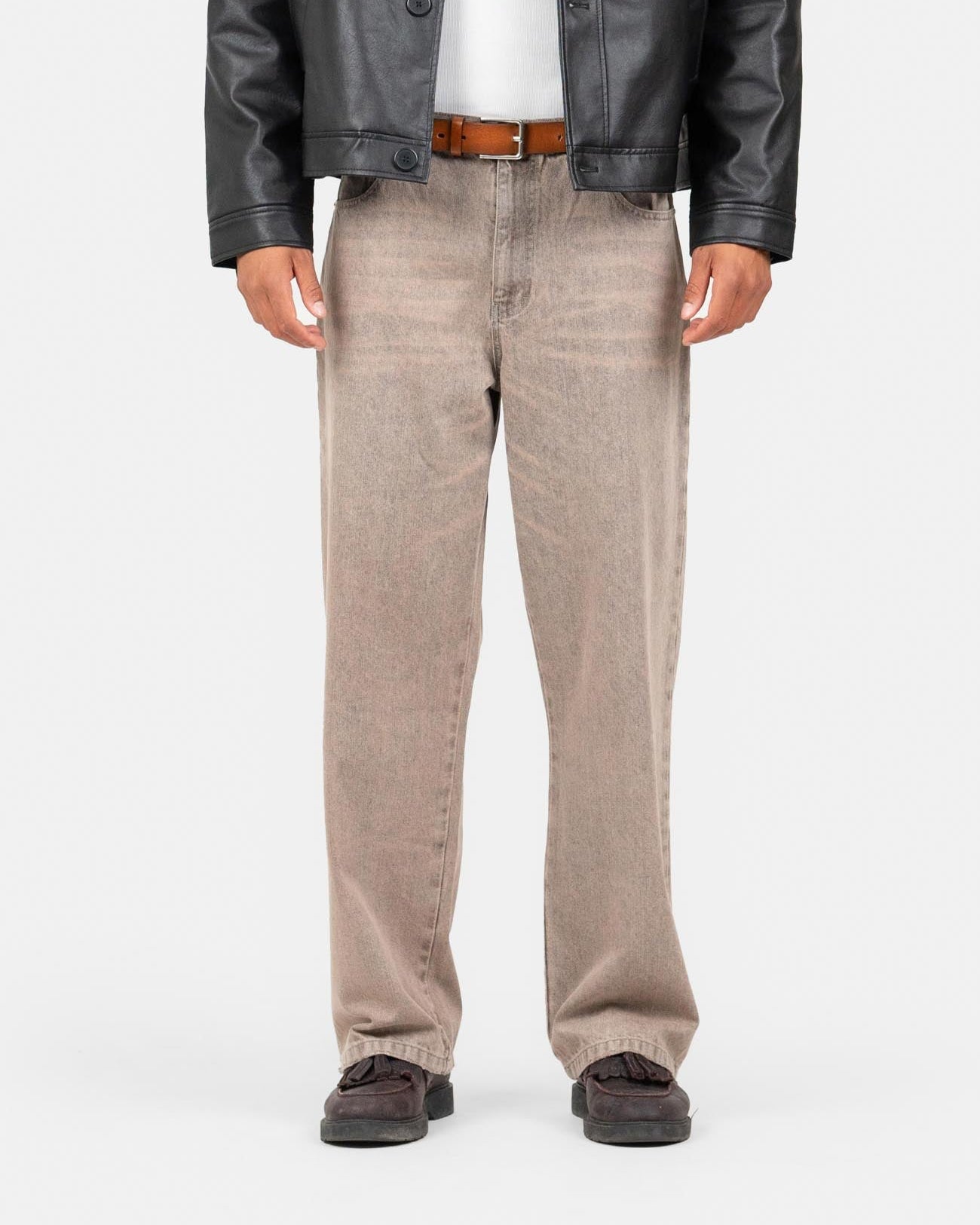 Baggy Denim Jeans Rose Vintage Wash-OSI