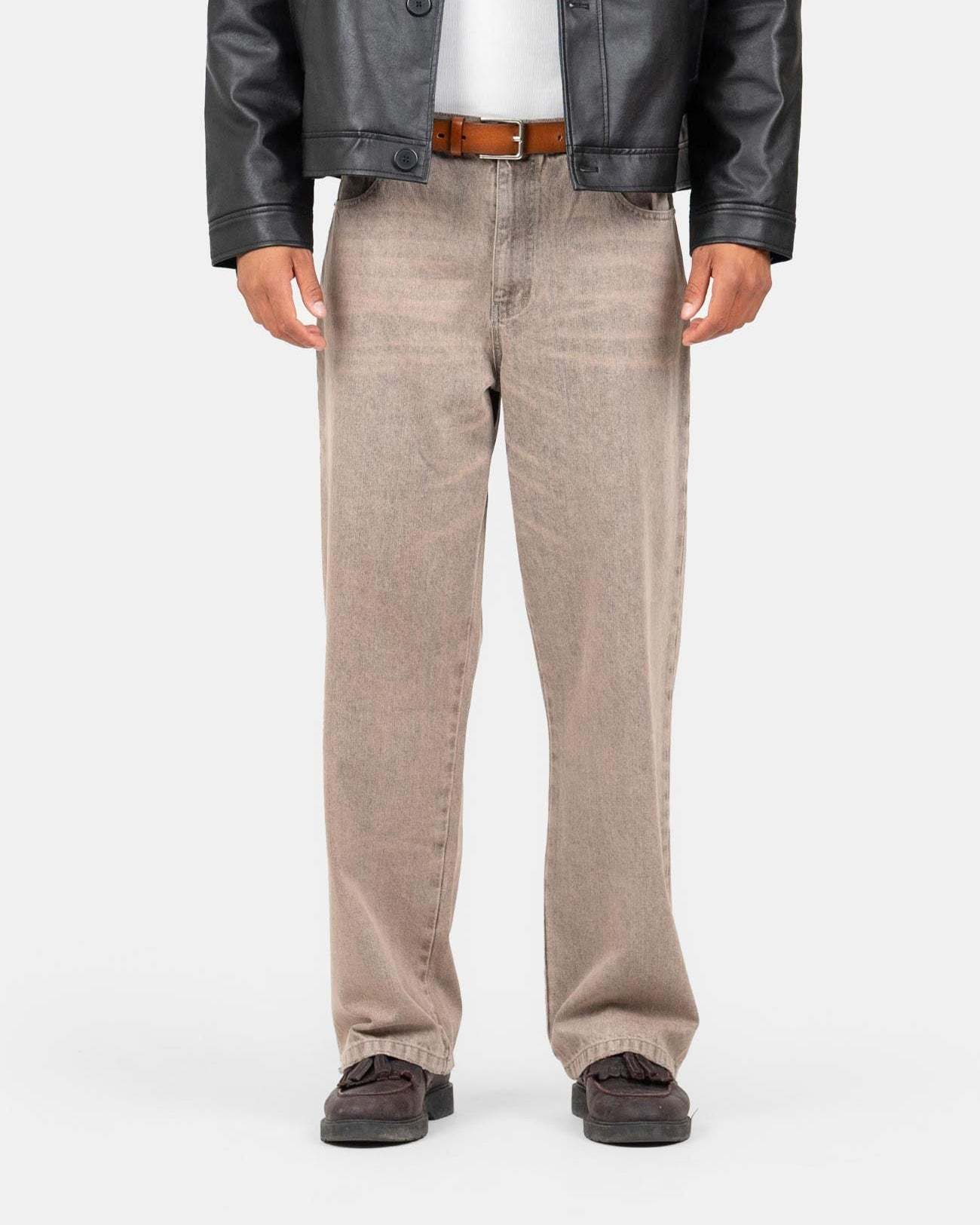 Baggy Denim Jeans Rose Vintage Wash-OSI