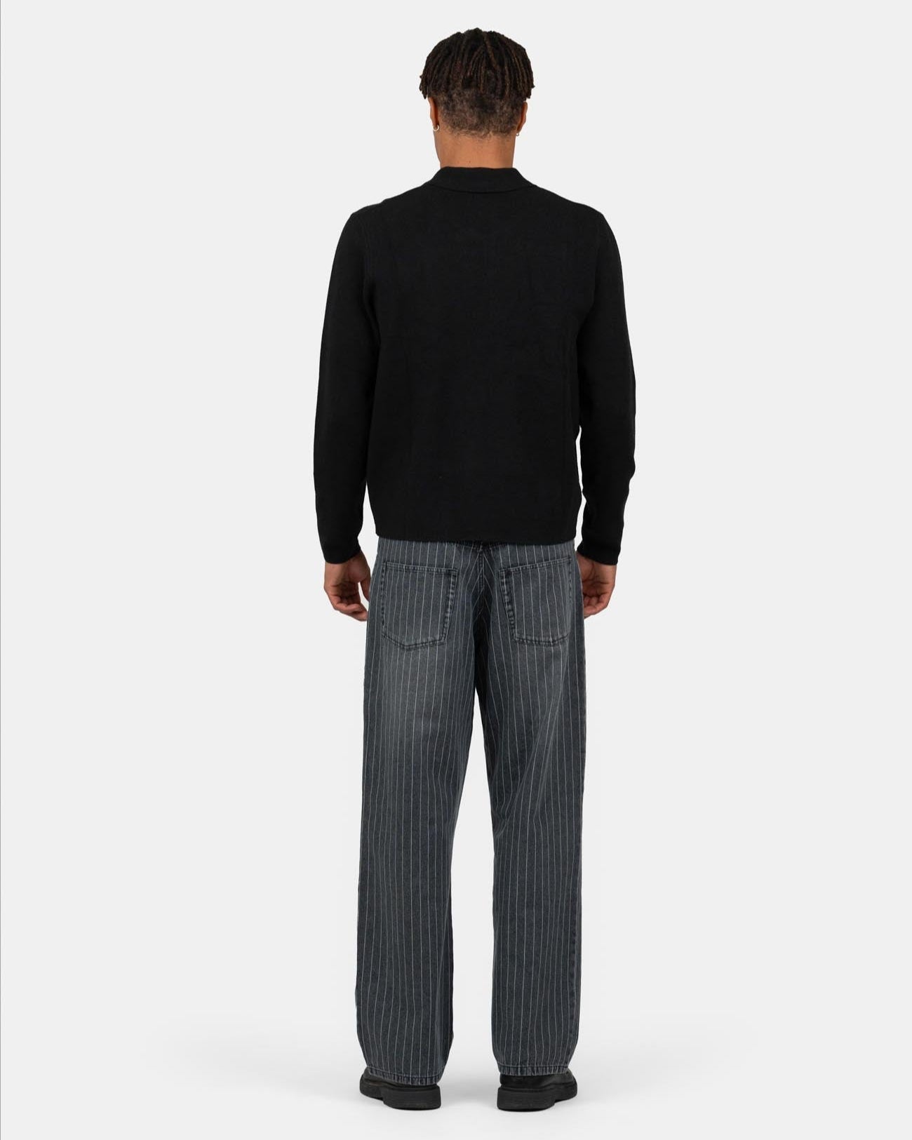 Baggy Denim Jeans Washed Pinstripe-OSI