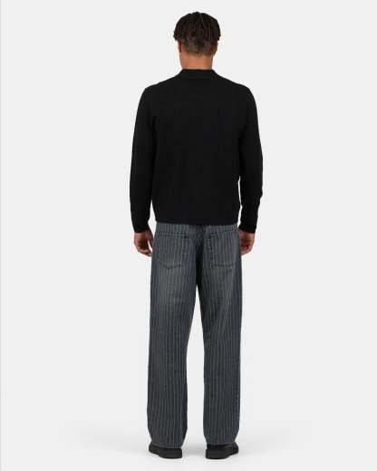 Baggy Denim Jeans Washed Pinstripe-OSI