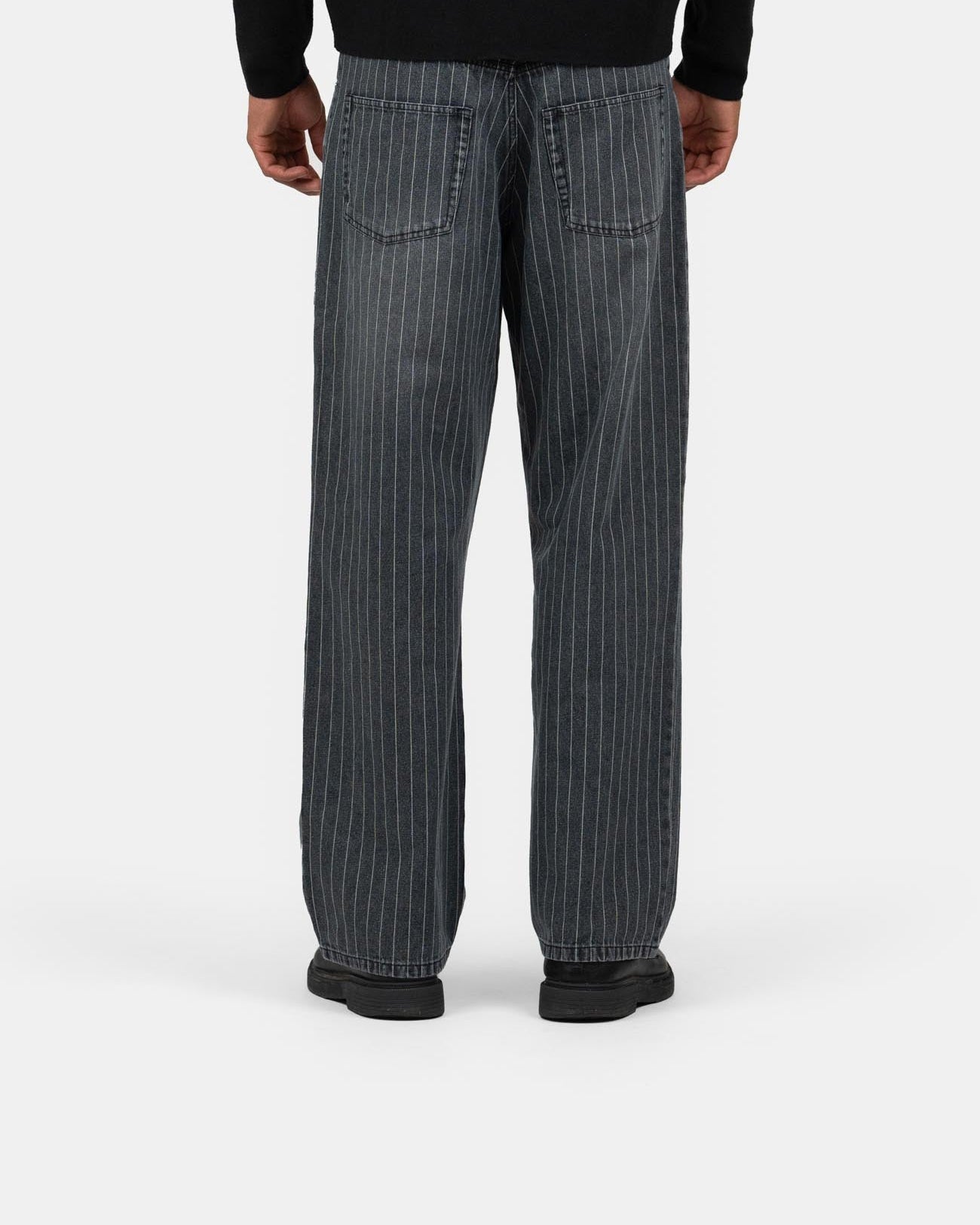 Baggy Denim Jeans Washed Pinstripe-OSI