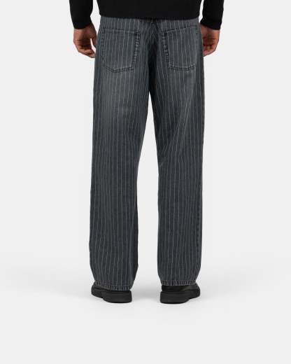 Baggy Denim Jeans Washed Pinstripe-OSI