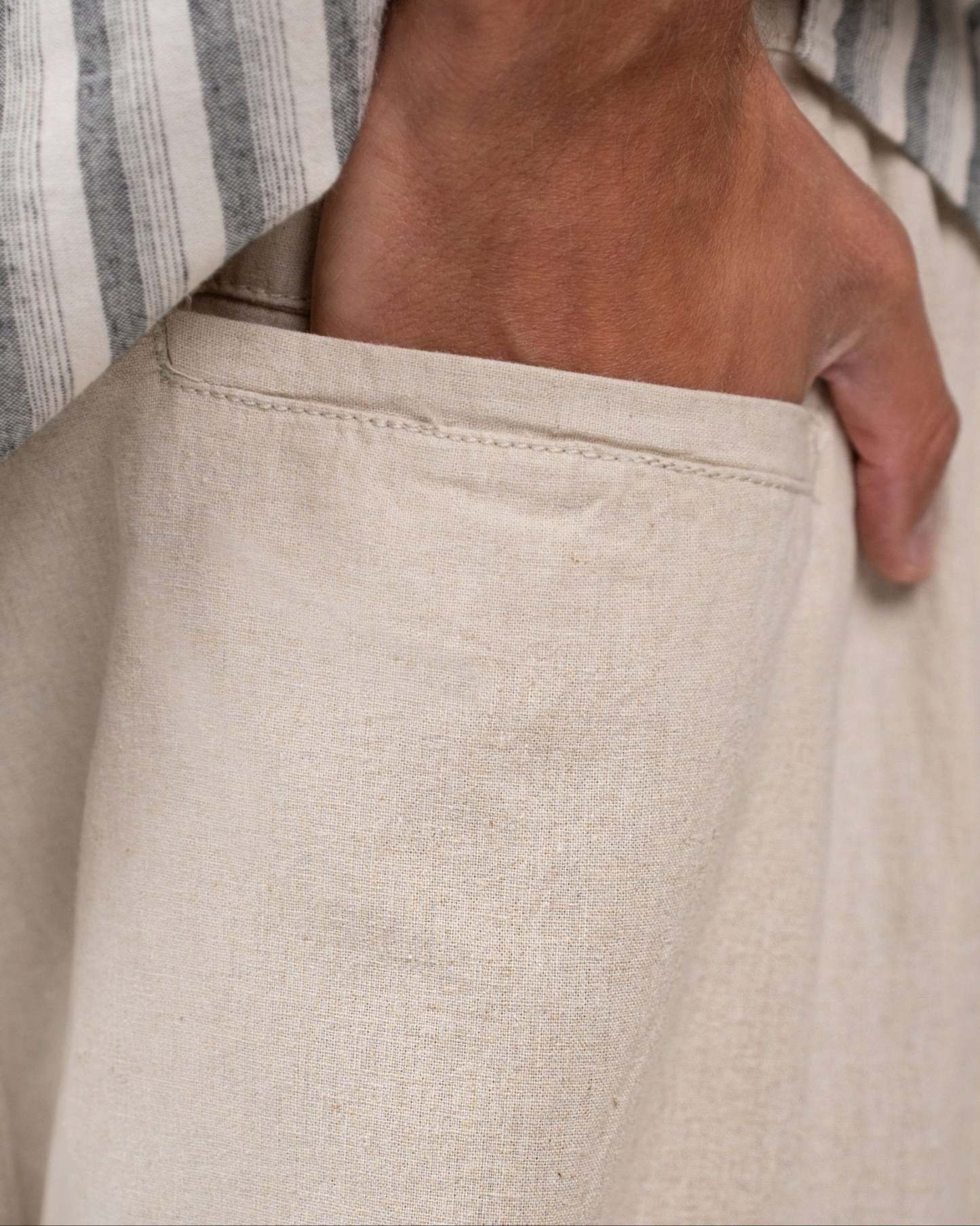 Baggy H?rbukser Beige-OSI