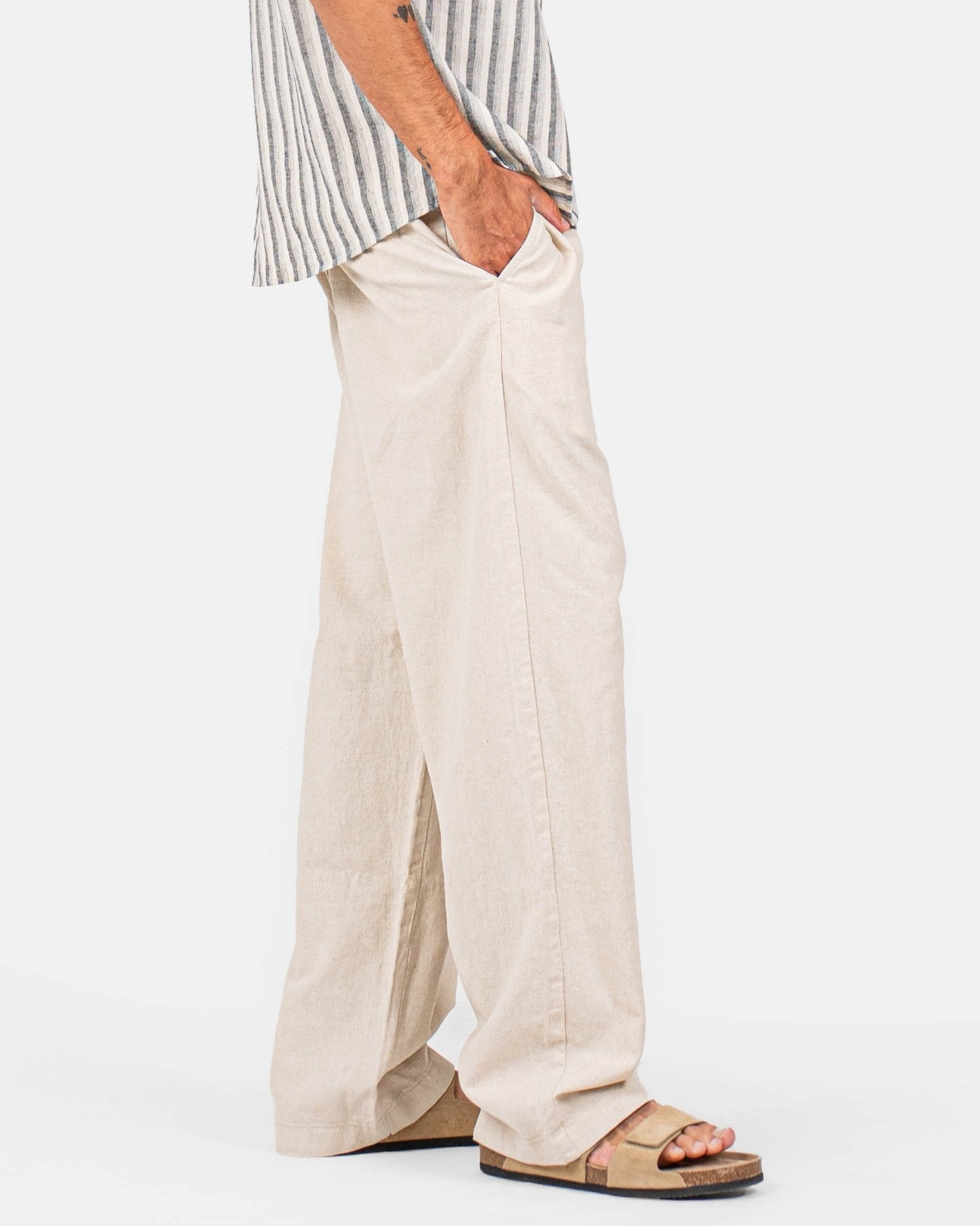 Baggy H?rbukser Beige-OSI