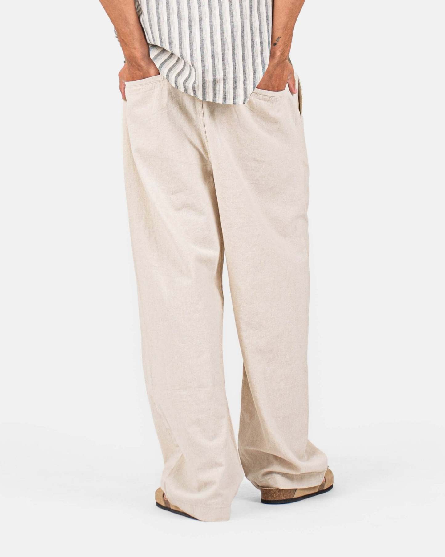 Baggy H?rbukser Beige-OSI