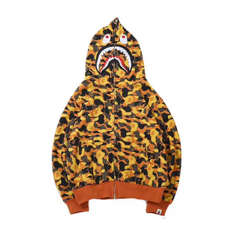  Shark Full Zip Hoodie Yellow-OSI