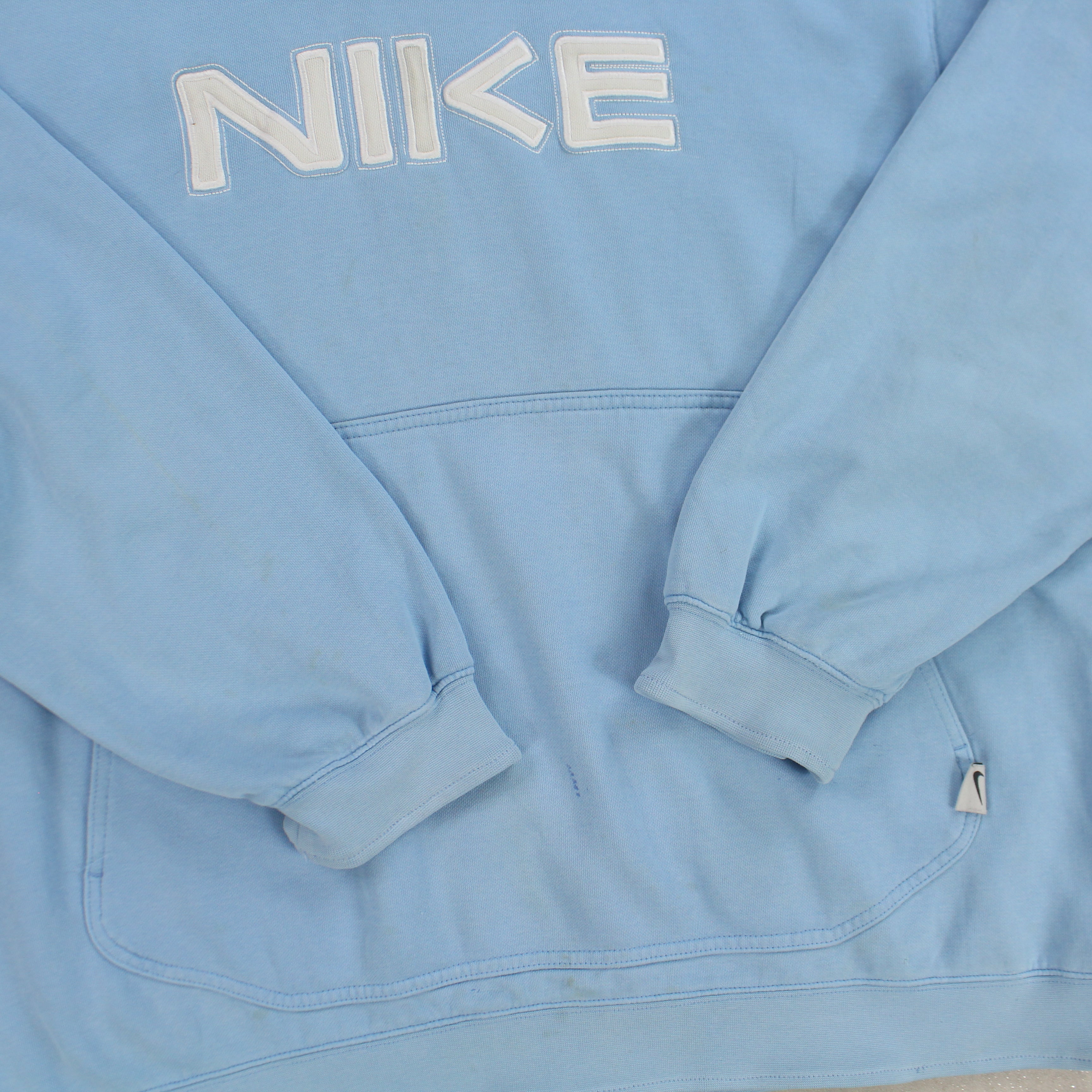 VERY RARE 2000s  Spell Out Hoodie Blue-OSI