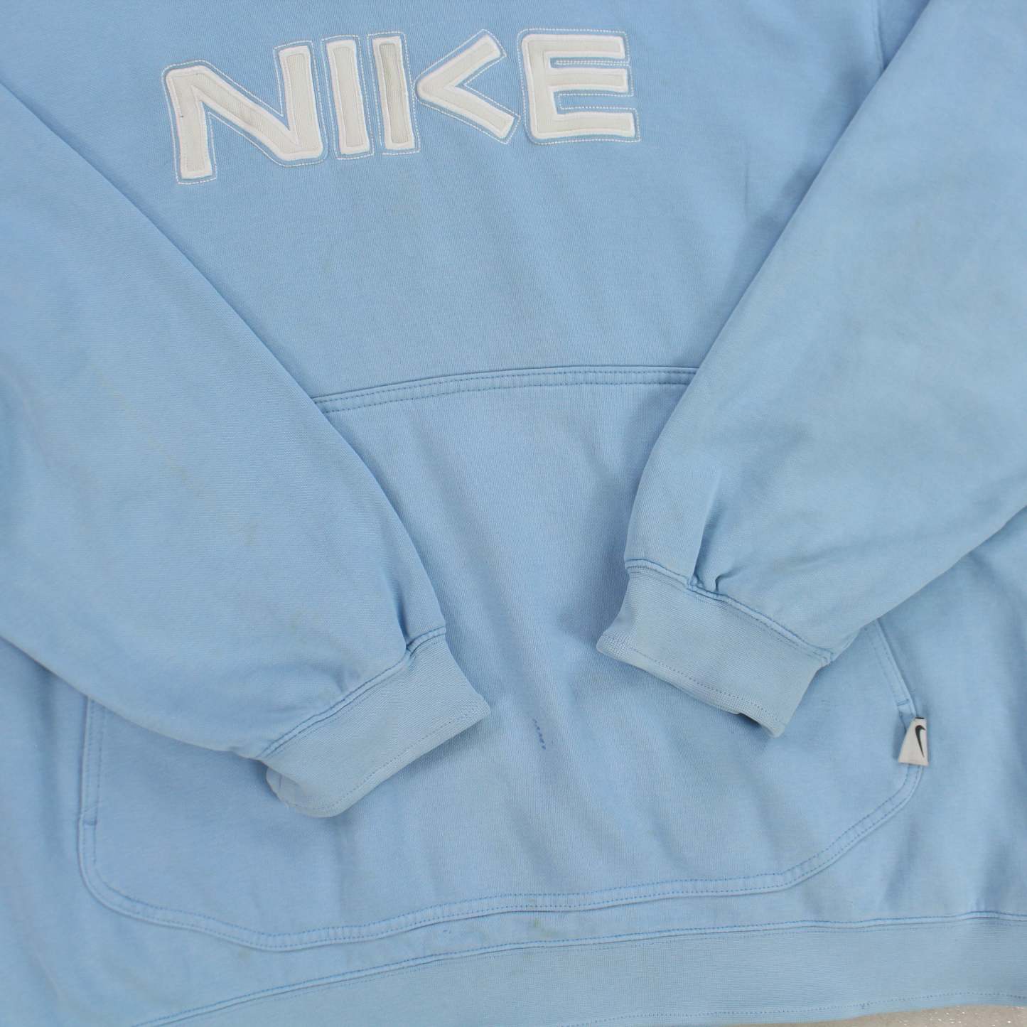 VERY RARE 2000s  Spell Out Hoodie Blue-OSI