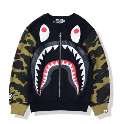  Camo Shark Teeth Sweater-OSI
