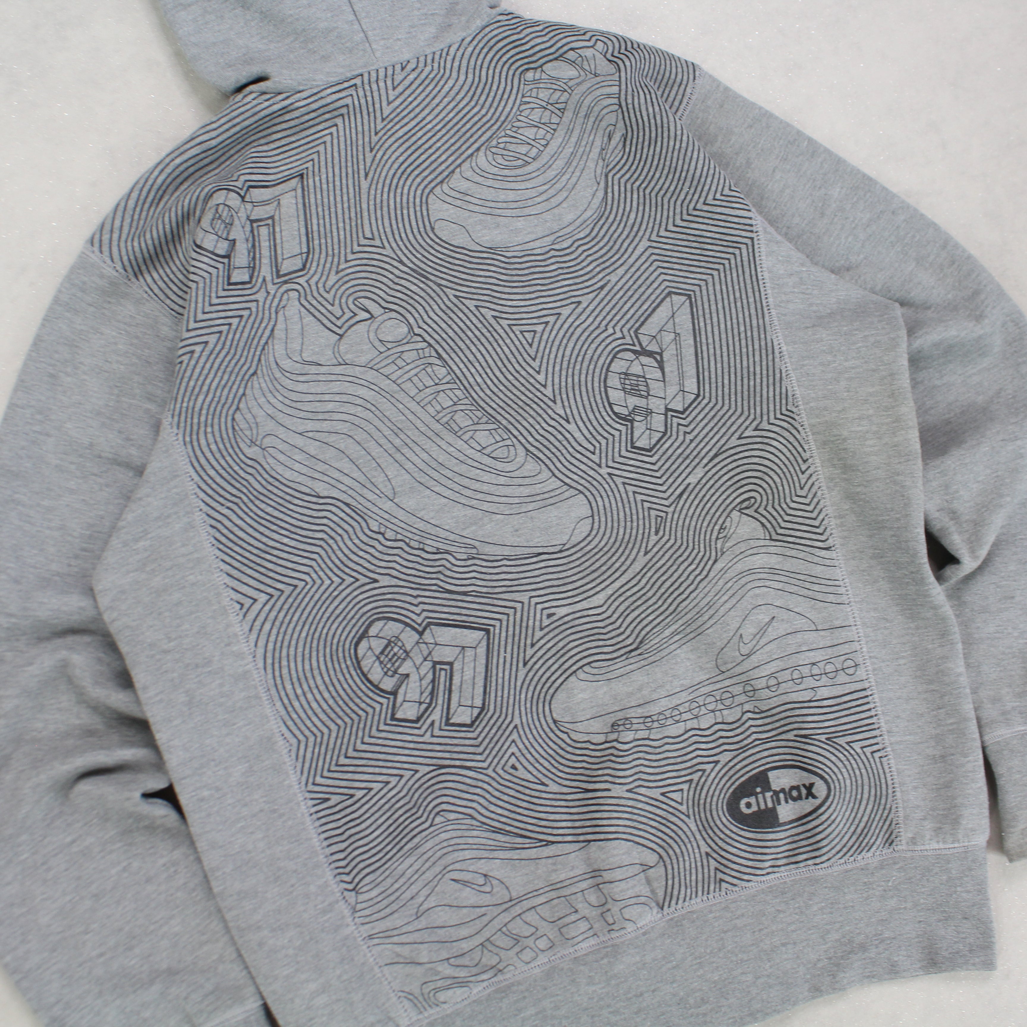 SUPER RARE 2000s  97 Zip Up Hoodie Grey-OSI