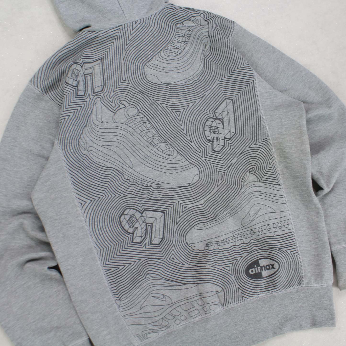 SUPER RARE 2000s  97 Zip Up Hoodie Grey-OSI