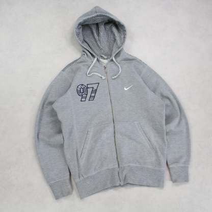 SUPER RARE 2000s  97 Zip Up Hoodie Grey-OSI