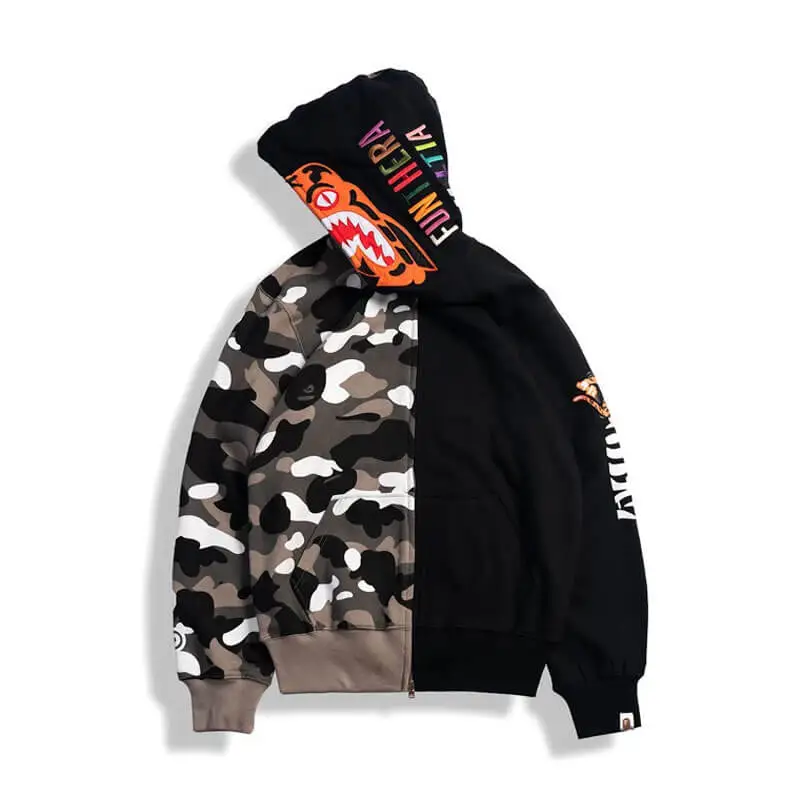  Shark Half Camouflage Hoodie-OSI