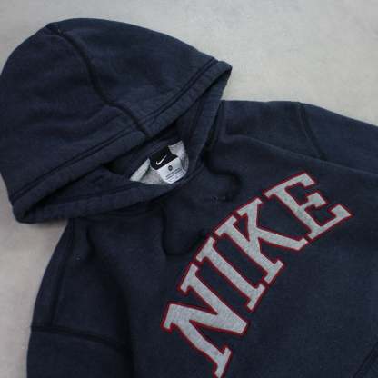 RARE 2000s  Spell Out Hoodie Navy-OSI