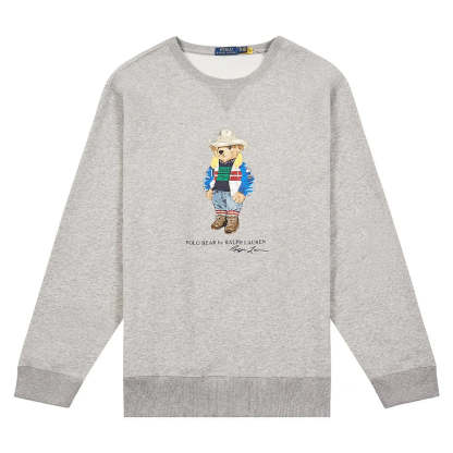 Cowboy Bear Sweatshirt - Grey Bear-OSI