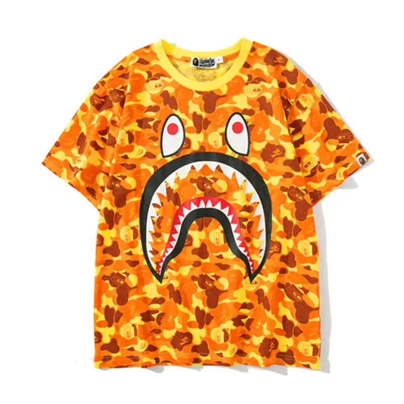 Short Sleeve Camouflage  Shark Camo T Shirt-OSI