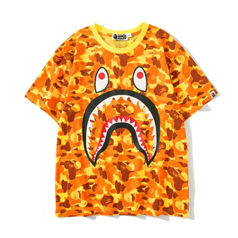 Short Sleeve Camouflage  Shark Camo T Shirt-OSI