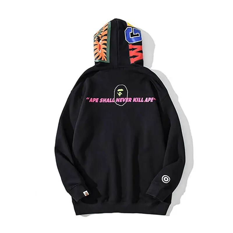 Camouflage Ape Head Letter  Shark Hoodie-OSI