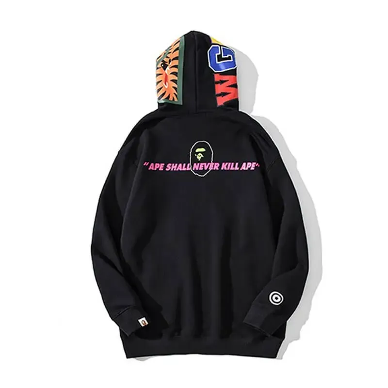 Camouflage Ape Head Letter  Shark Hoodie-OSI